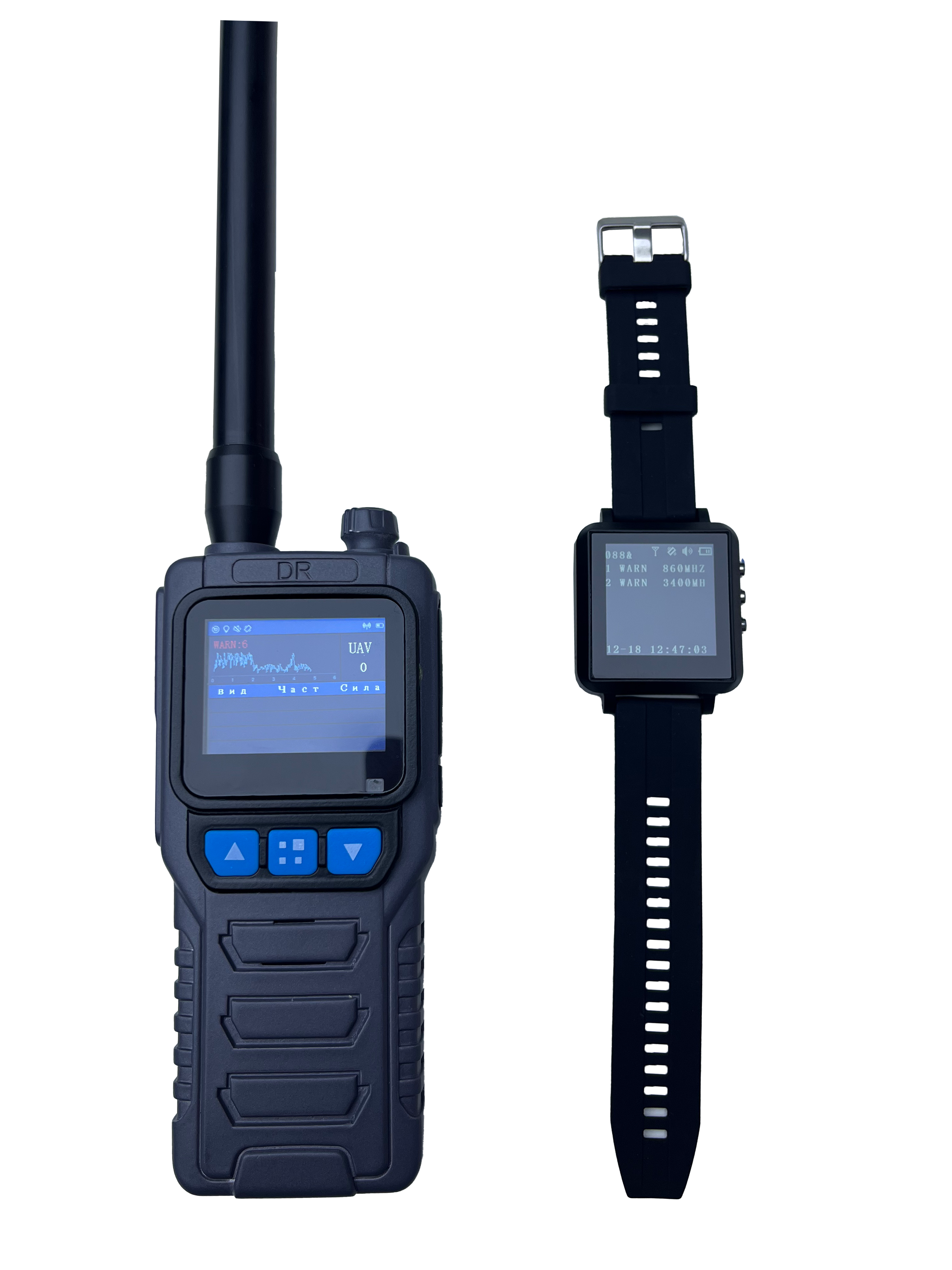 DR400-E(A) Portable Drone Detection and Wrist Watch Alert Coordination Device